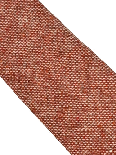 rusty red brick 100% wool  tie with speckled design
